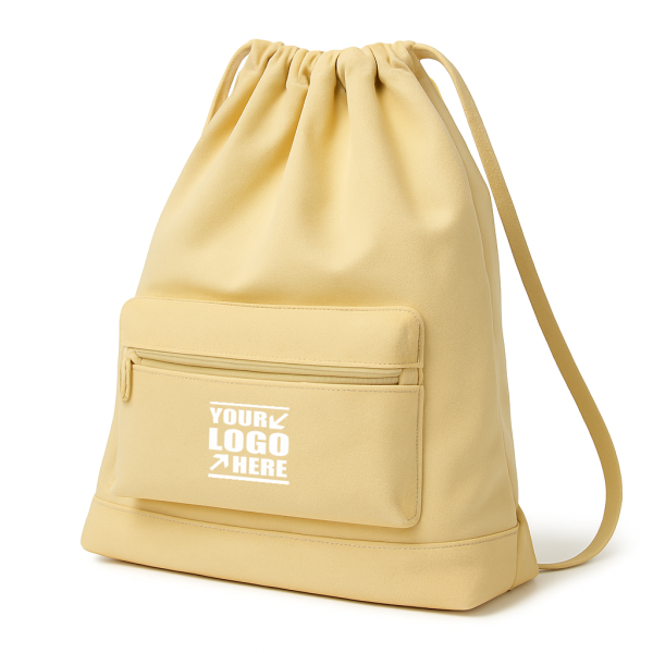 Water-Resistant Nylon Drawstring Backpack for Outdoor Activities