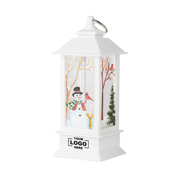 Festive Snowman Lantern Night Light with Rechargeable Battery