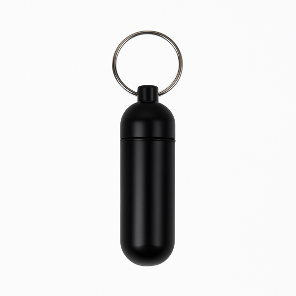 Compact Aluminum Travel Pill Holder Keychain - Image 2